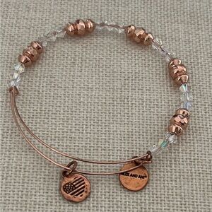 Alex and Ani Copper and Crystal Beaded Bracelet